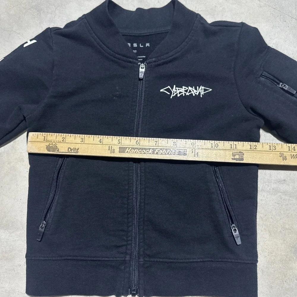 Tesla Cyberquad Bomber Zip Up Jacket For Kids SZ 3T CYBERTRUCK Optimus Elon